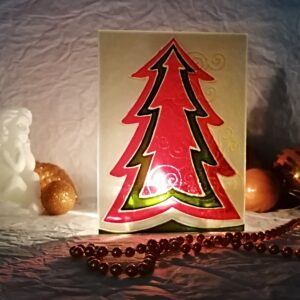 Karácsonyfa spirálokkal - Piros
