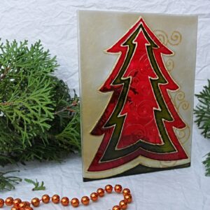 Karácsonyfa spirálokkal - Piros
