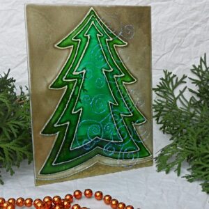 Karácsonyfa spirálokkal - Zöld